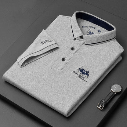 Men's Contrast Collar Polo Shirt