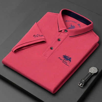 Men's Contrast Collar Polo Shirt