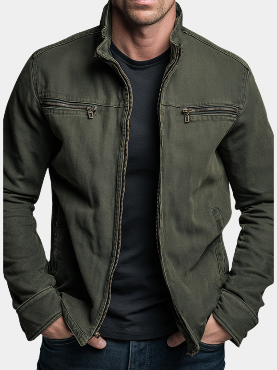 Men's Cotton Zip Jacket Windproof