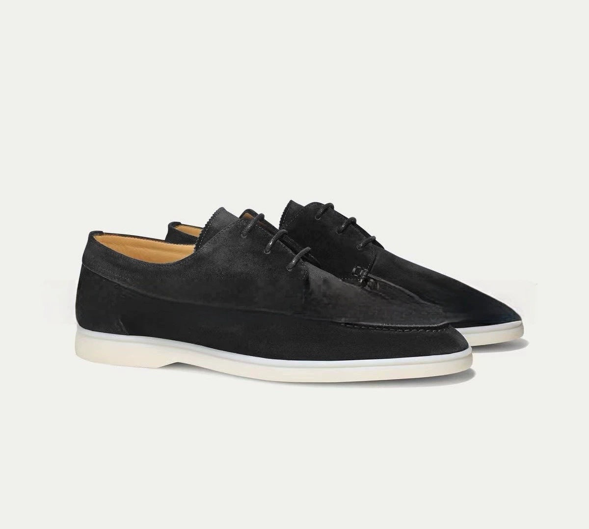 Men's Suede Lace-Up Loafer Shoes