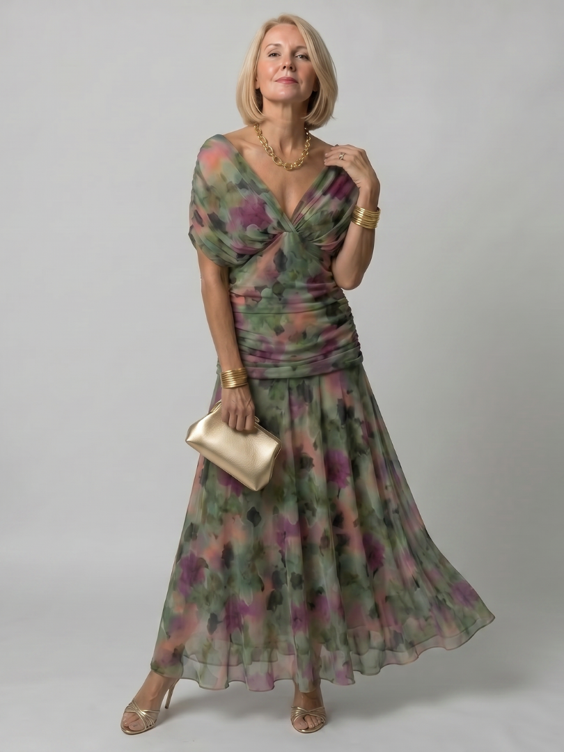 Carmen Flow Dress | Off Shoulder, Midi Length Summer Wedding Guest Dress 10