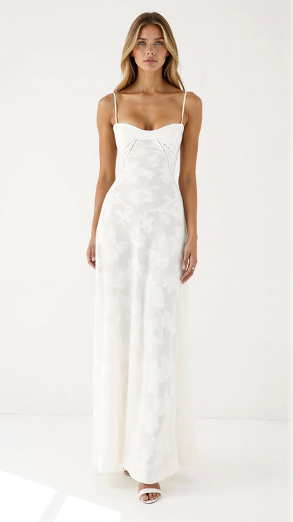 Caroline | Women’s Wedding Guest Slip Maxi Dress 0