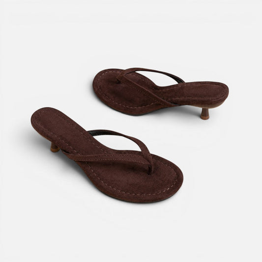 Spring Summer Thong Kitten Heel Sandals – ModClo, main view