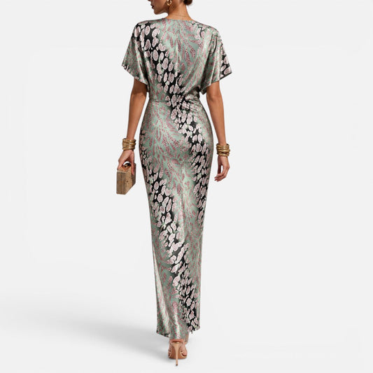Printed Wrap Maxi Dress – ModClo, view 2