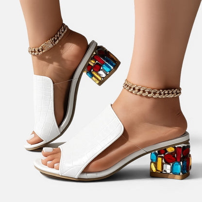 Open-Toe Block Heel Sandals – ModClo, main view