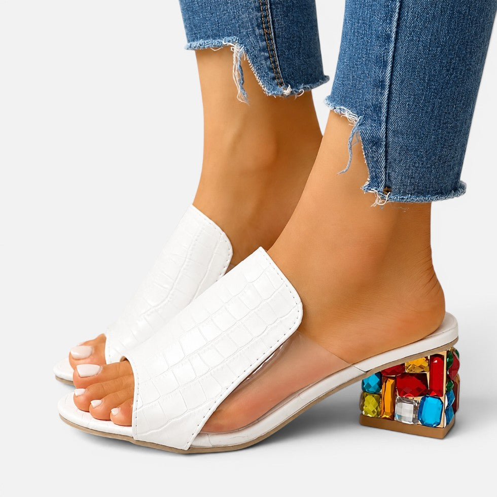 Open-Toe Block Heel Sandals – ModClo, view 4