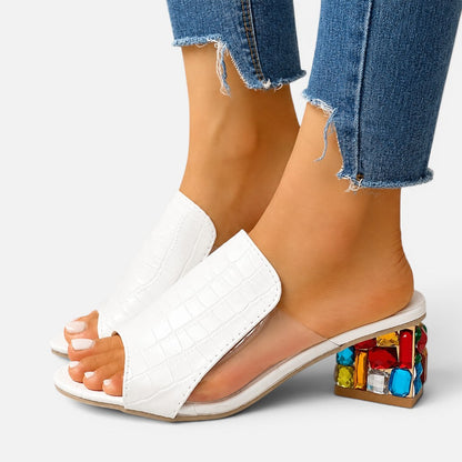 Open-Toe Block Heel Sandals – ModClo, view 4