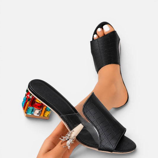 Open-Toe Block Heel Sandals – ModClo, view 2