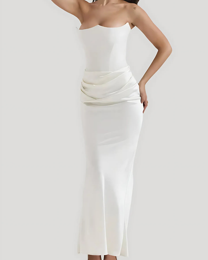 Claire | Women’s Wedding Guest Draped Maxi Dress 7
