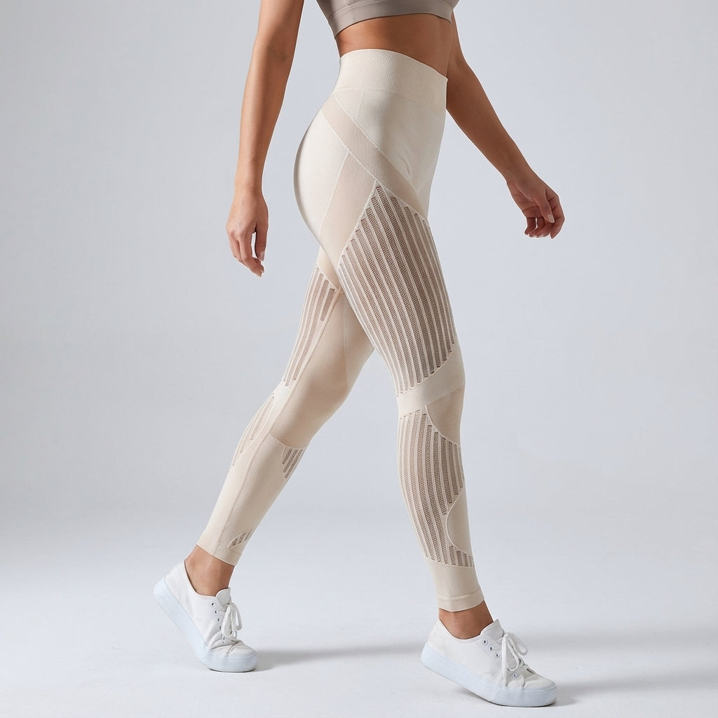 Women's Seamless Ribbed Anti-Cellulite Compression Leggings