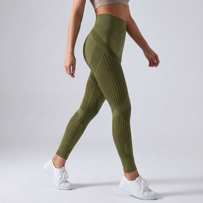 Women's Seamless Ribbed Anti-Cellulite Compression Leggings