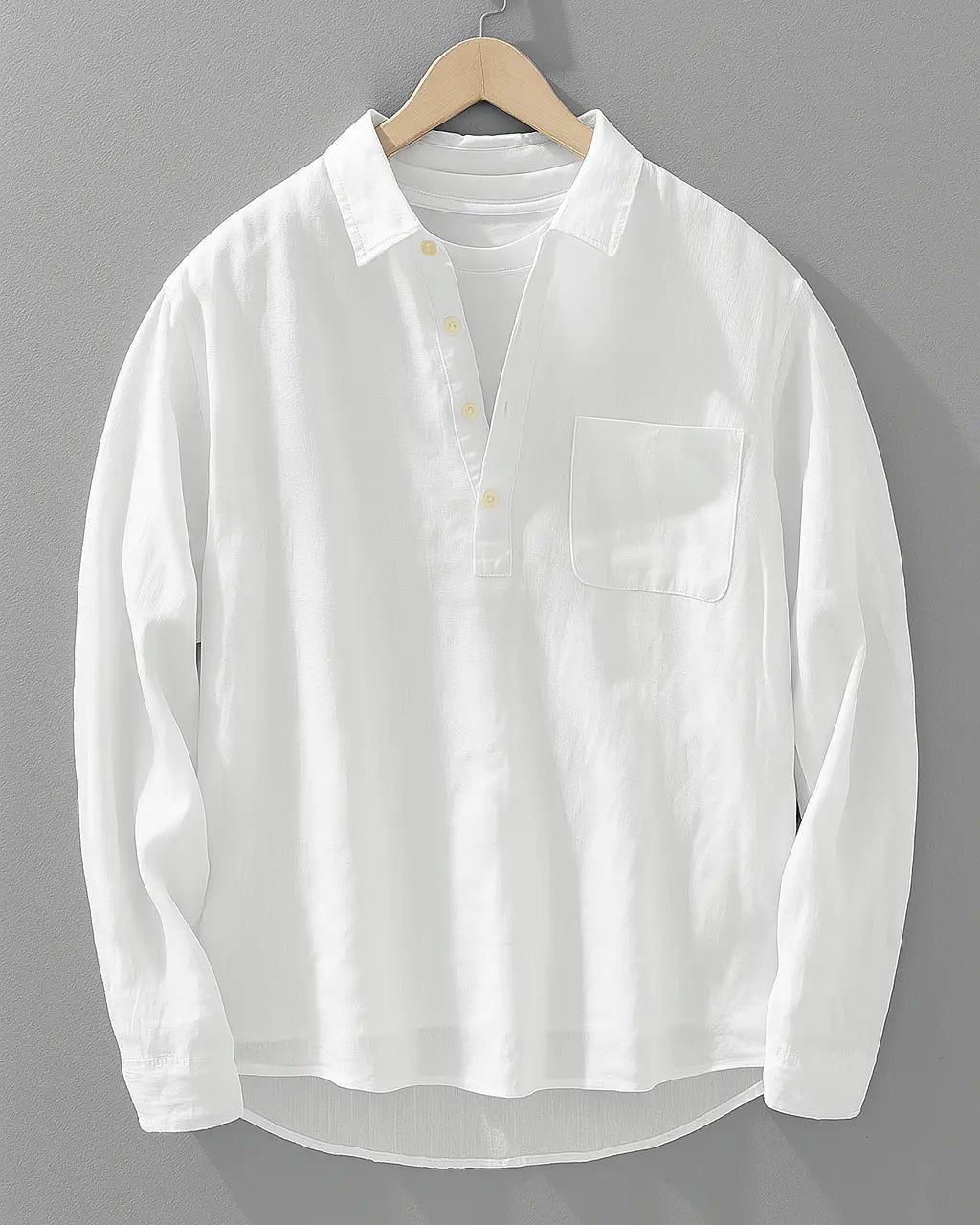 Men's Linen Popover Shirt