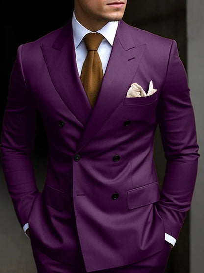 Men's Double Breasted Suit Structured