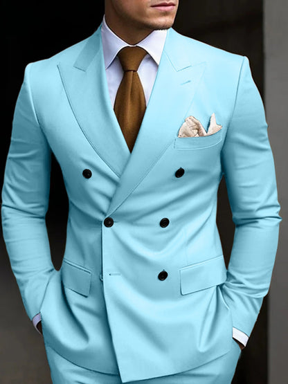Men's Double Breasted Suit Structured