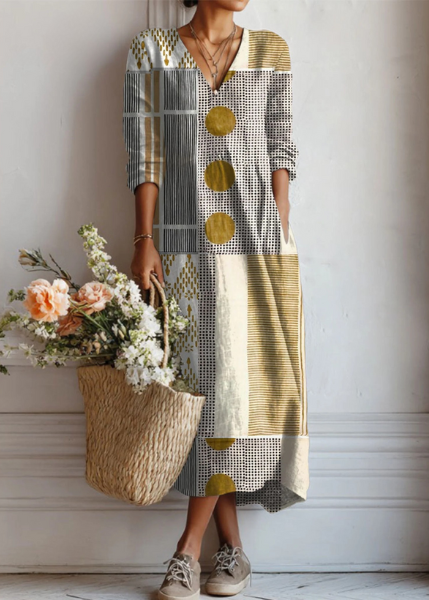 Women's Bohemian Print Dress Abstract
