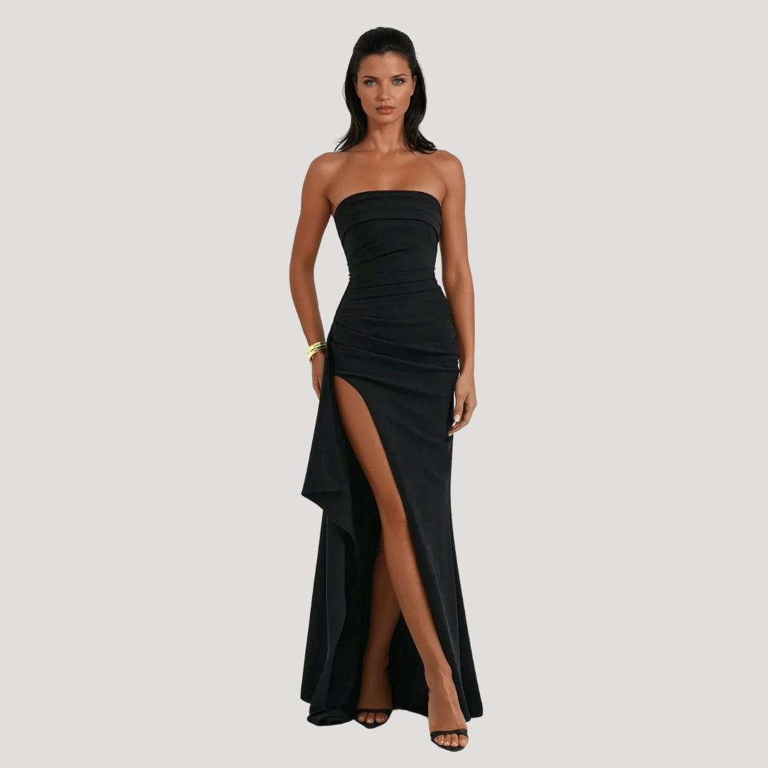 Emma | Women’s Wedding Guest Strapless Maxi Dress 1