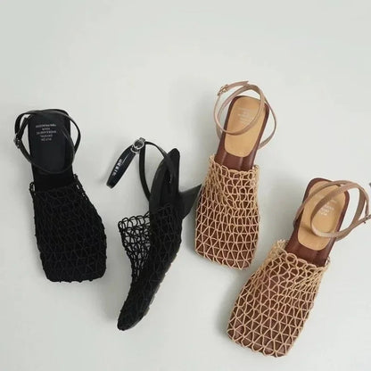 Women's Mesh Weave Heels