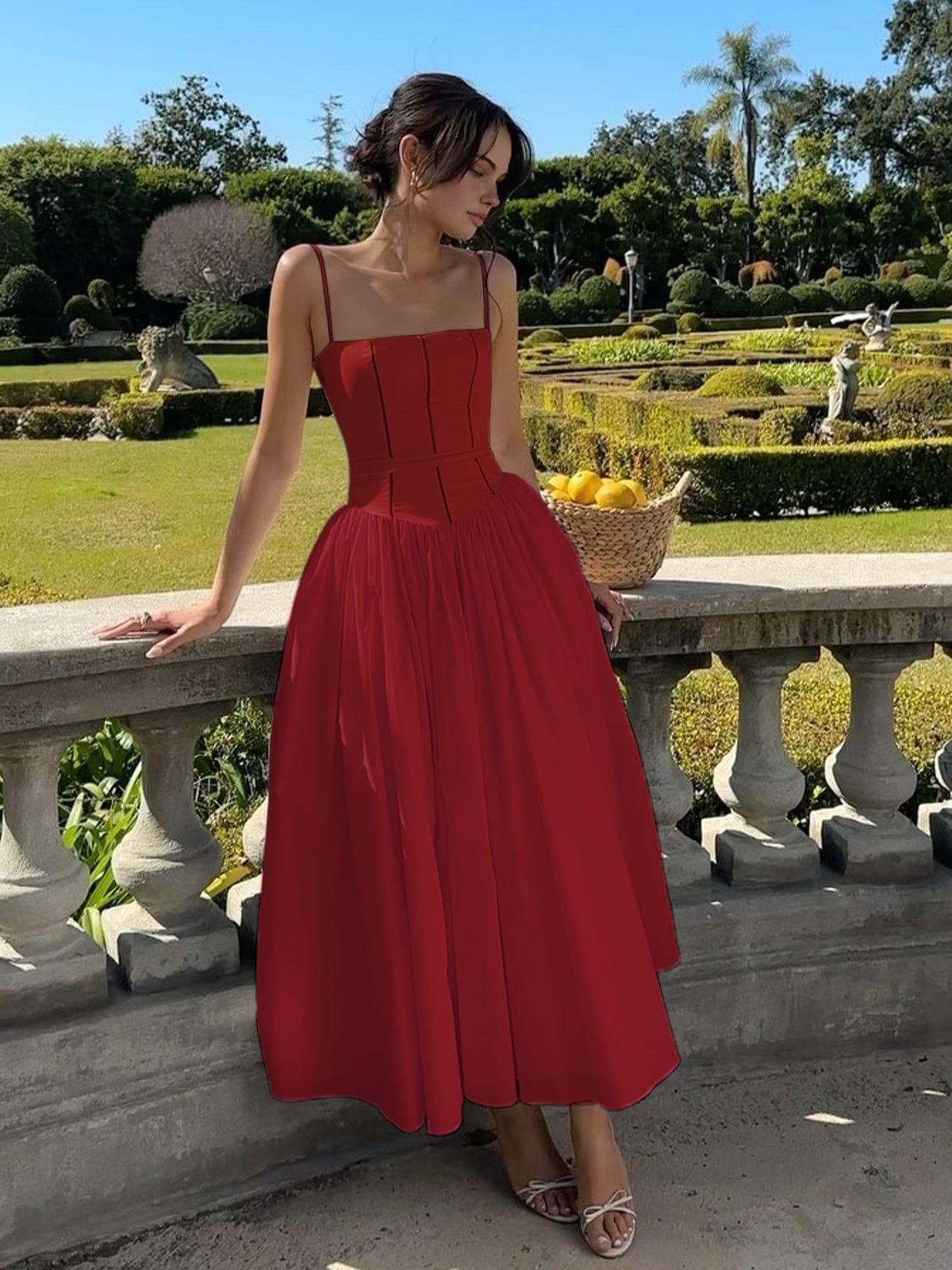 Gabriella | Women’s Wedding Guest Elegant Corset Midi Dress 4
