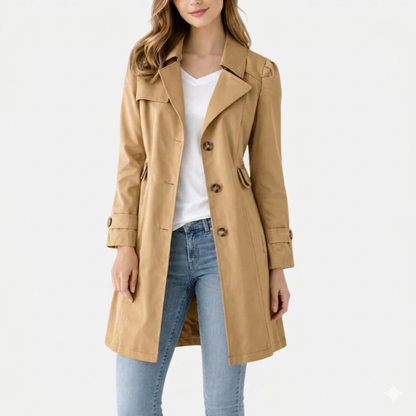 Classic Button-Up Trench Coat – ModClo, view 4