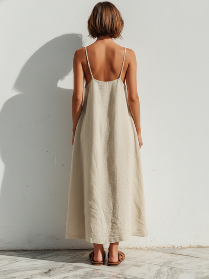 Women's Linen Asymmetric Dress – ModClo