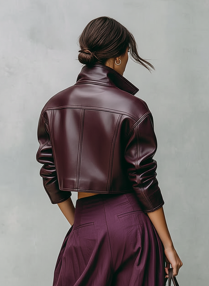 Women's Leather Loose Short Jacket – ModClo