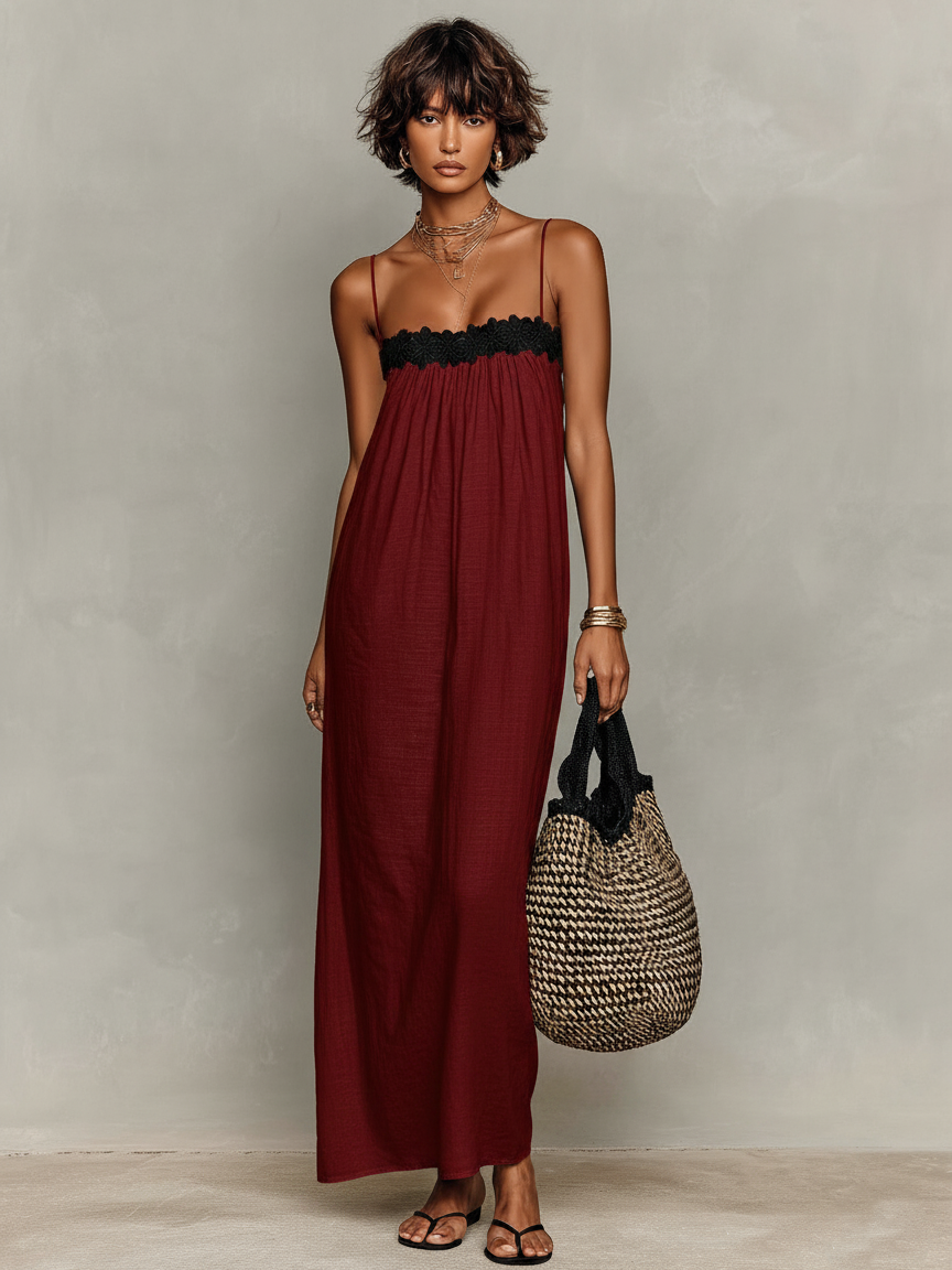 Women's Linen Strapless Maxi Dress – ModClo