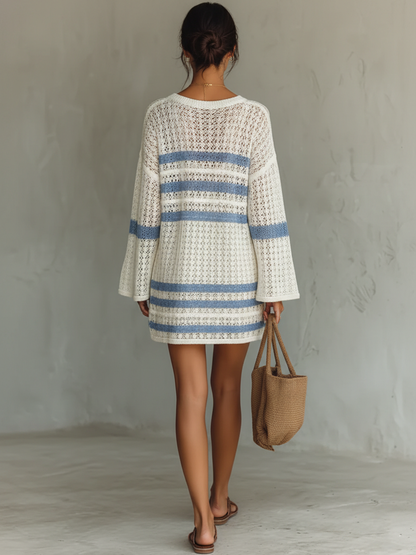 Women's Knit Striped Mini Dress – ModClo