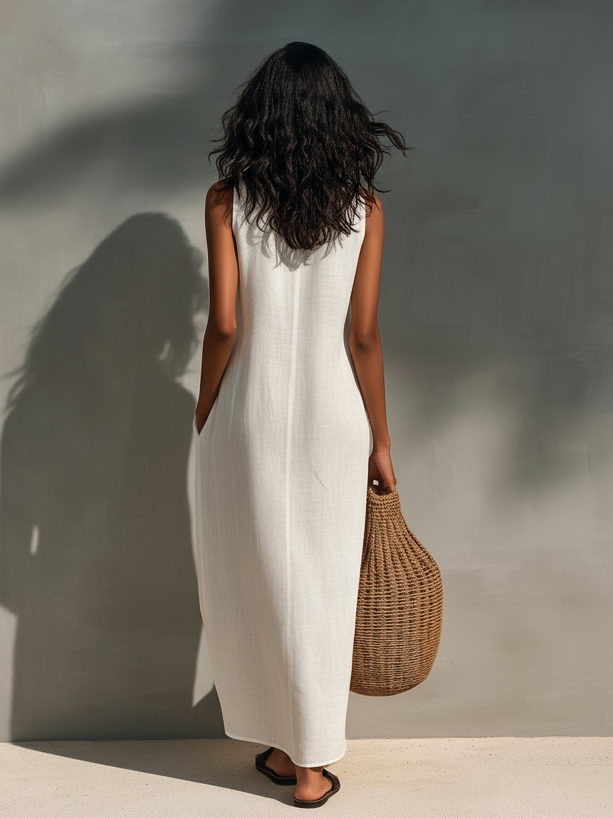 Women's Sleeveless Cut-Out Maxi Dress – ModClo