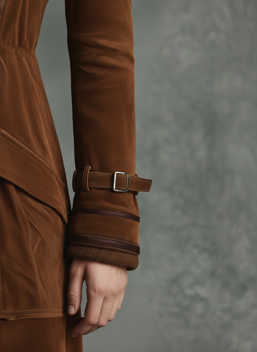 Women's Suede Lapel Long Coat – ModClo