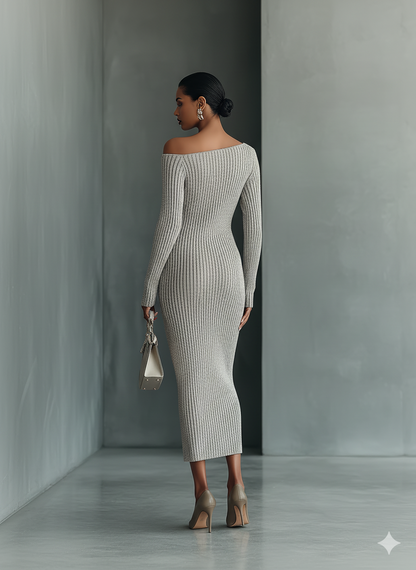 Women's Grey Knit Dress – ModClo
