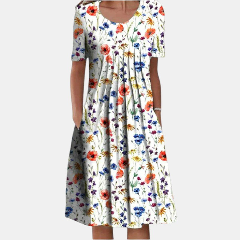 Women's Cotton Tummy Coverage Dress Floral