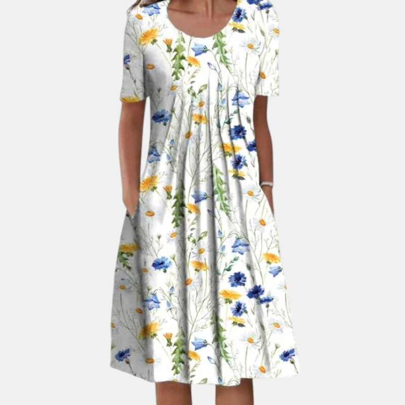Women's Cotton Tummy Coverage Dress Floral