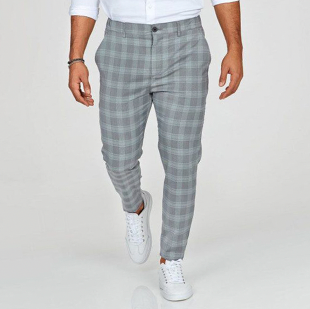 Men's Stretchy Checkered Chino Pants For Men – ModClo, view 5