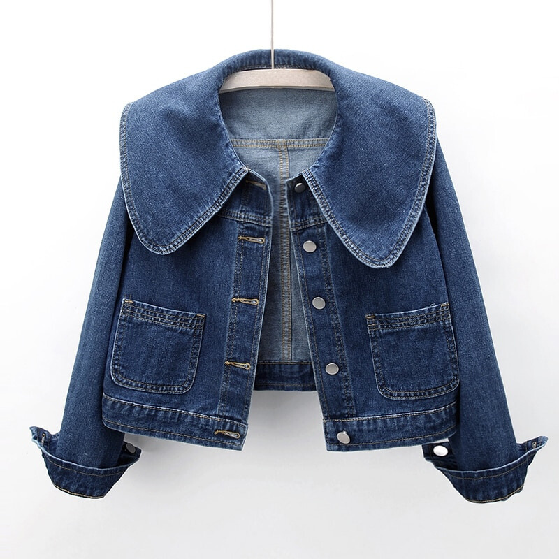 Calienne Wide Collar Denim Jacket