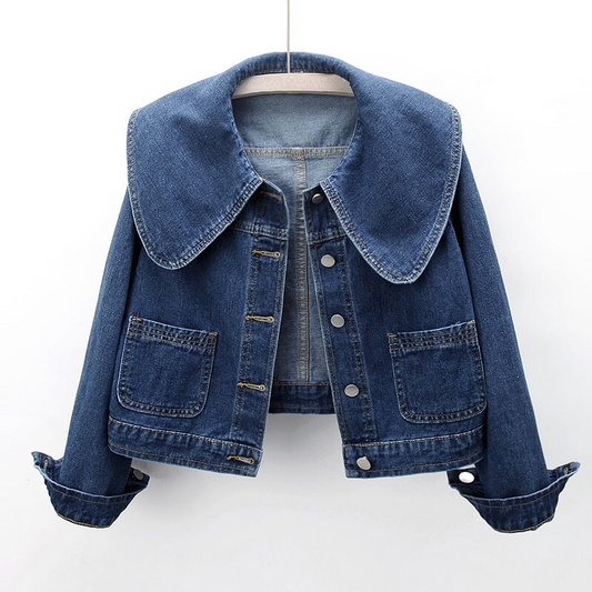 Calienne Wide Collar Denim Jacket