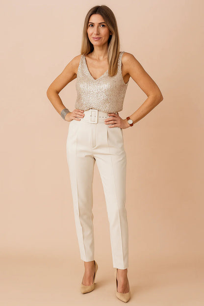 KAIRI | Elegant sequined strappy top 2