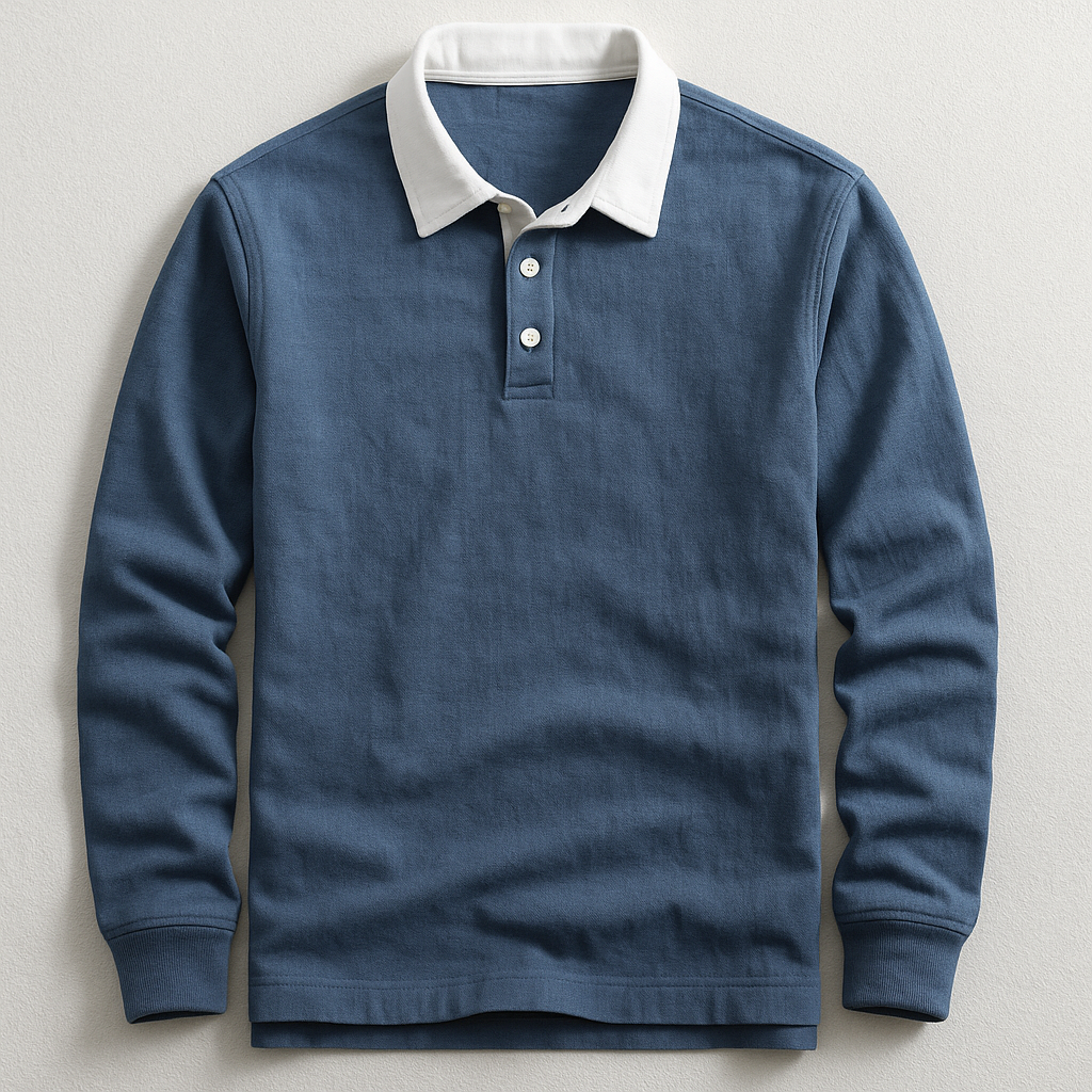 Men's Knit Polo Classic Long Sleeve