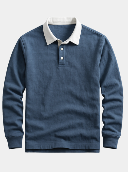Men's Knit Polo Classic Long Sleeve