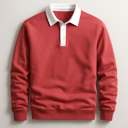 Men's Knit Polo Classic Long Sleeve