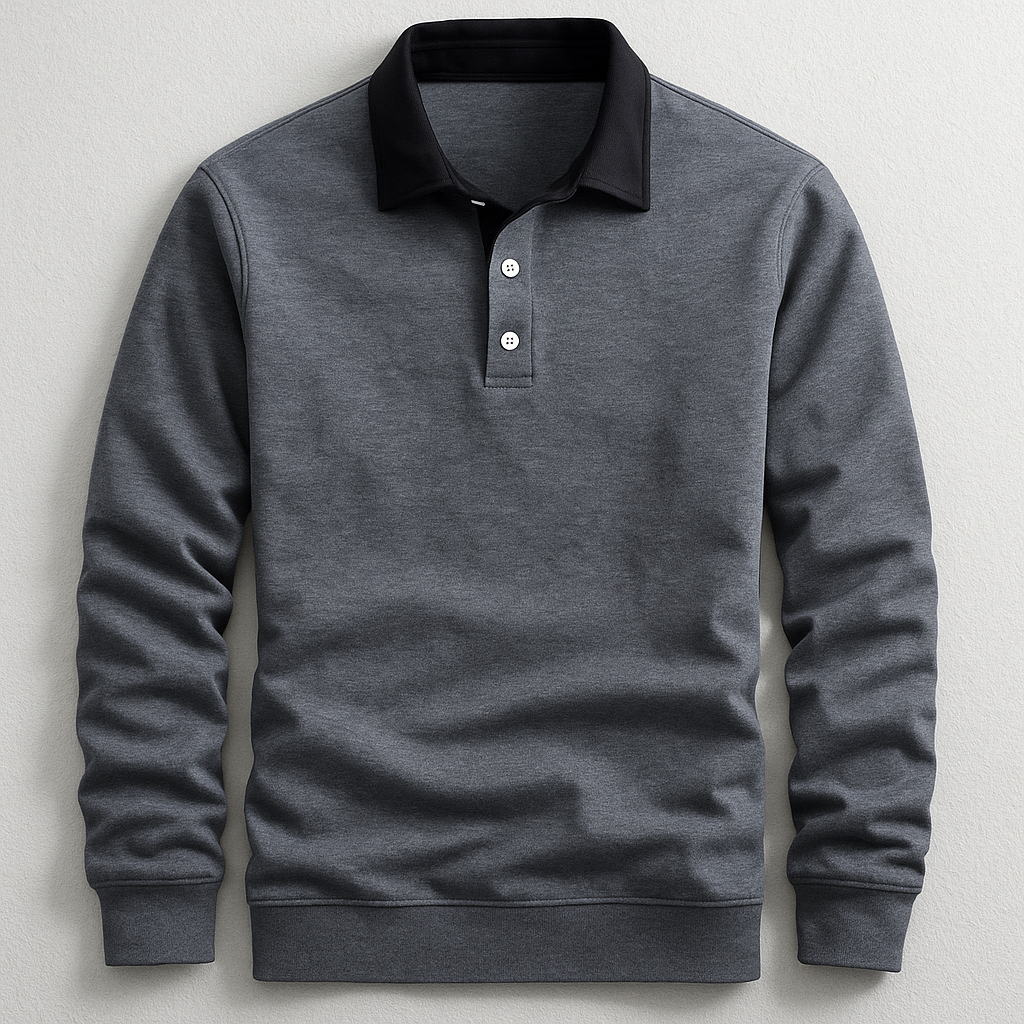 Men's Knit Polo Classic Long Sleeve