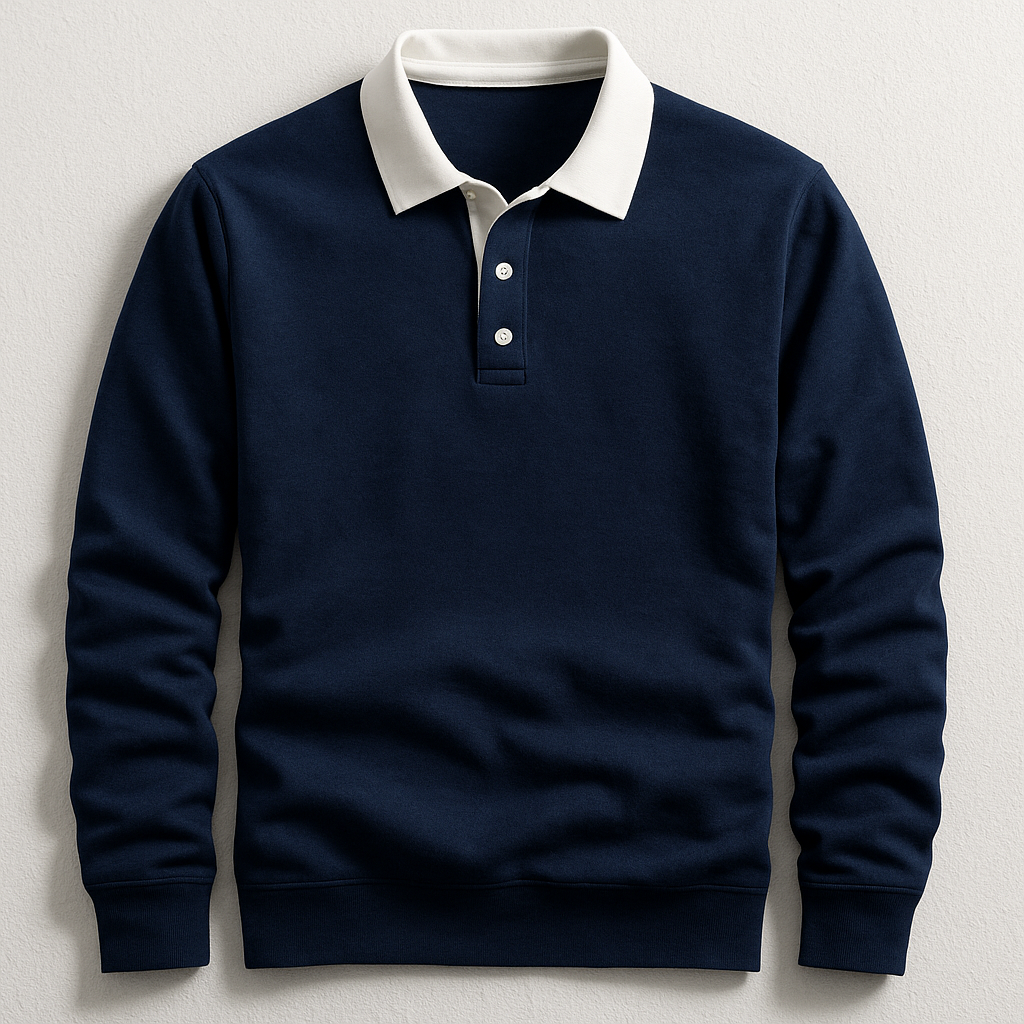 Men's Knit Polo Classic Long Sleeve