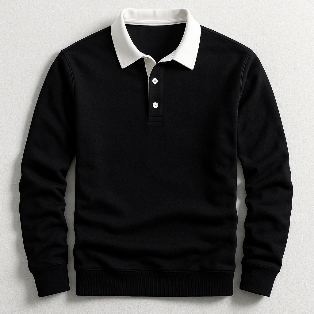 Men's Knit Polo Classic Long Sleeve