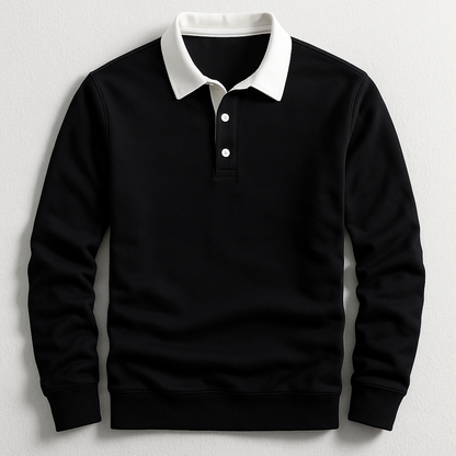 Men's Knit Polo Classic Long Sleeve