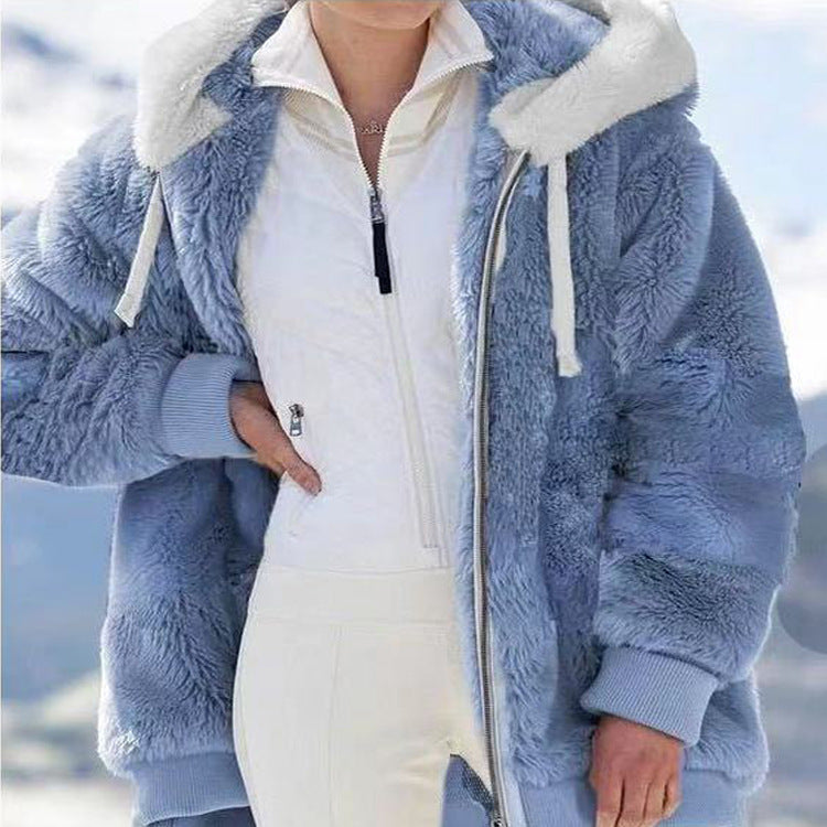 Women's Hooded Jacket with Side Pockets