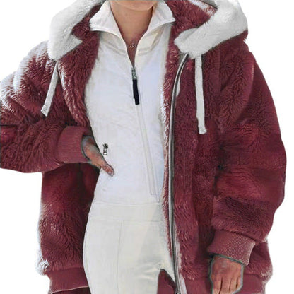 Women's Hooded Jacket with Side Pockets