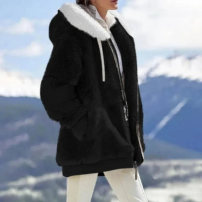 Women's Hooded Jacket with Side Pockets
