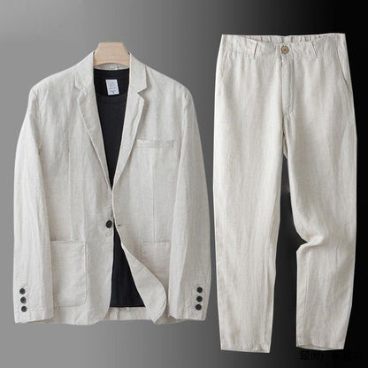 Men's Linen Luxury Suit Two-Piece