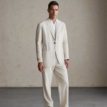 Men's Linen Luxury Suit Two-Piece