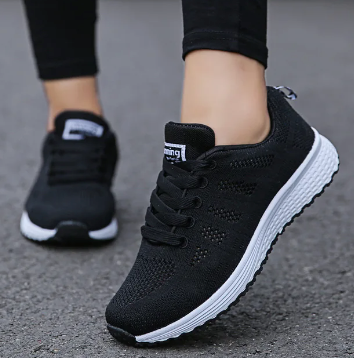 Women's Knit Lace-Up Sneakers Lightweight