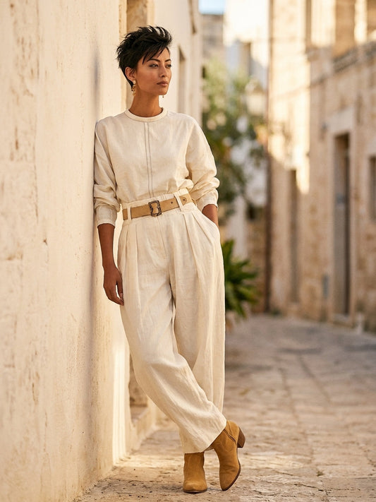 Women's Linen Long Sleeve Set – ModClo